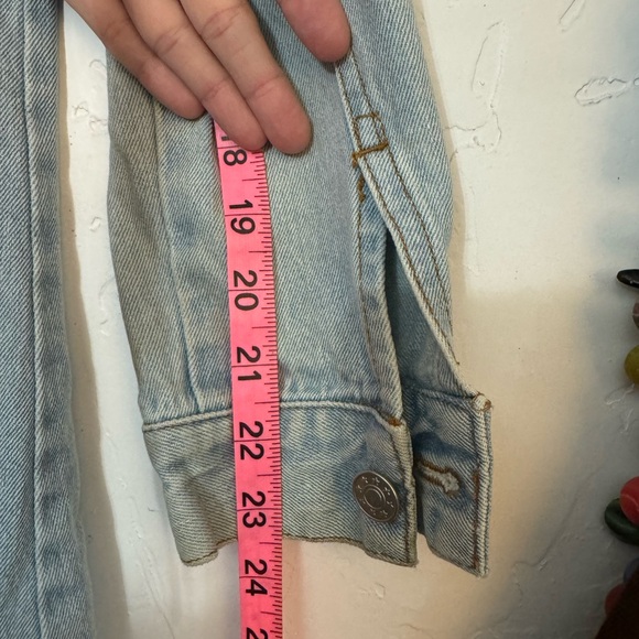 HONEY PUNCH DENIM JACKET SHERPA LINED PAISLEY EMBROIDERED BACK SZ SMALL. - Picture 11 of 11